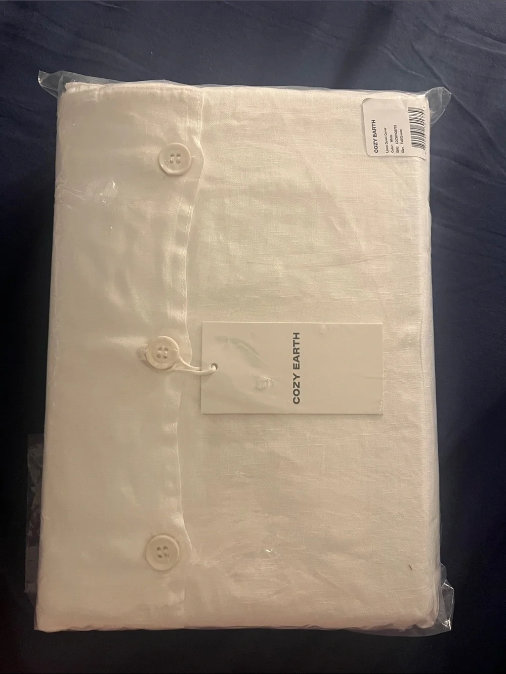 Cozy Earth Linen Duvet Cover White Full / Queen Brand New in Plastic Never Used